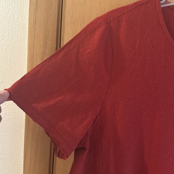 Eileen Fisher Women's Raw Silk Dress Red Size Medium - Picture 6 of 11